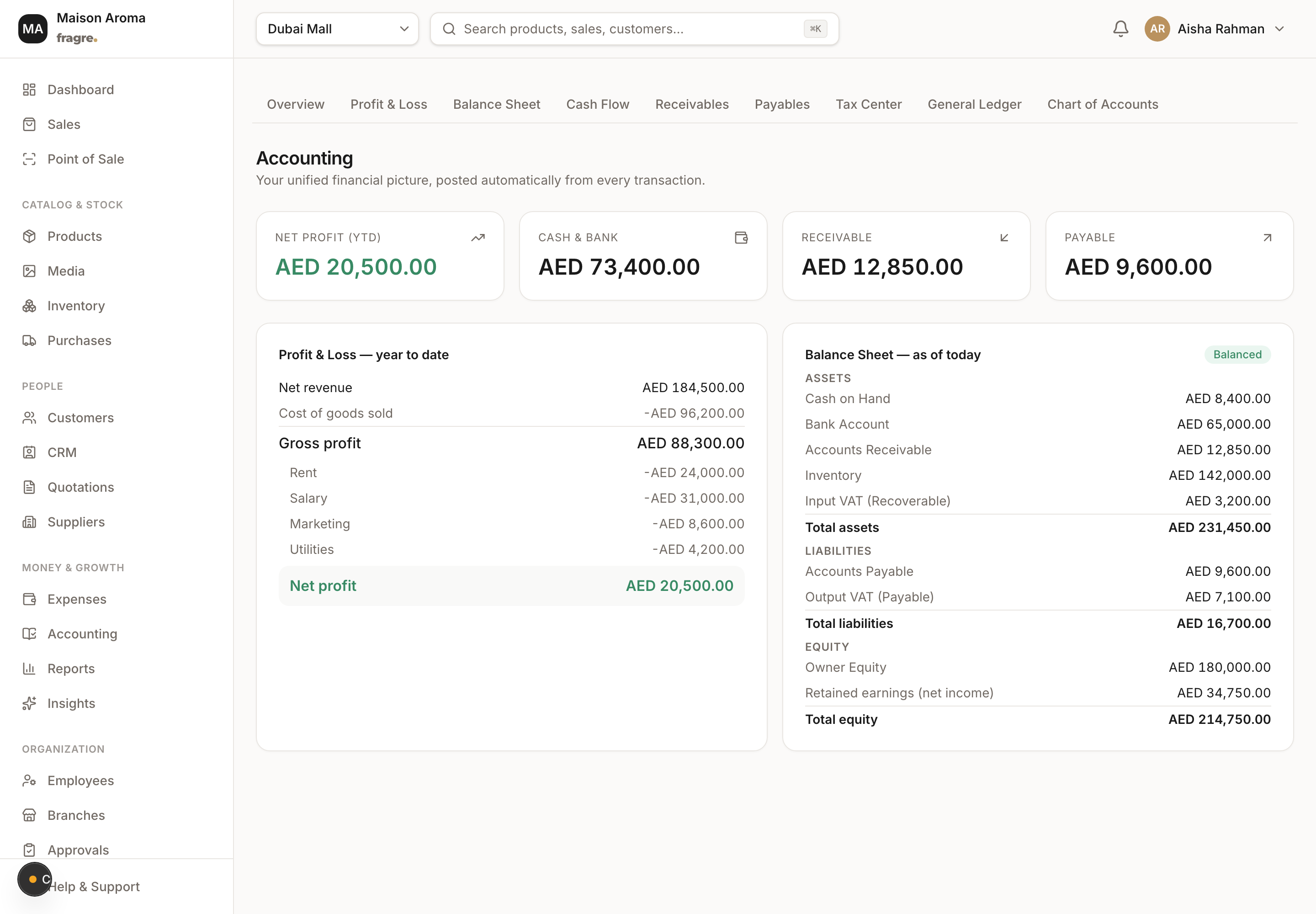 Accounting & UAE VAT in Kyndle