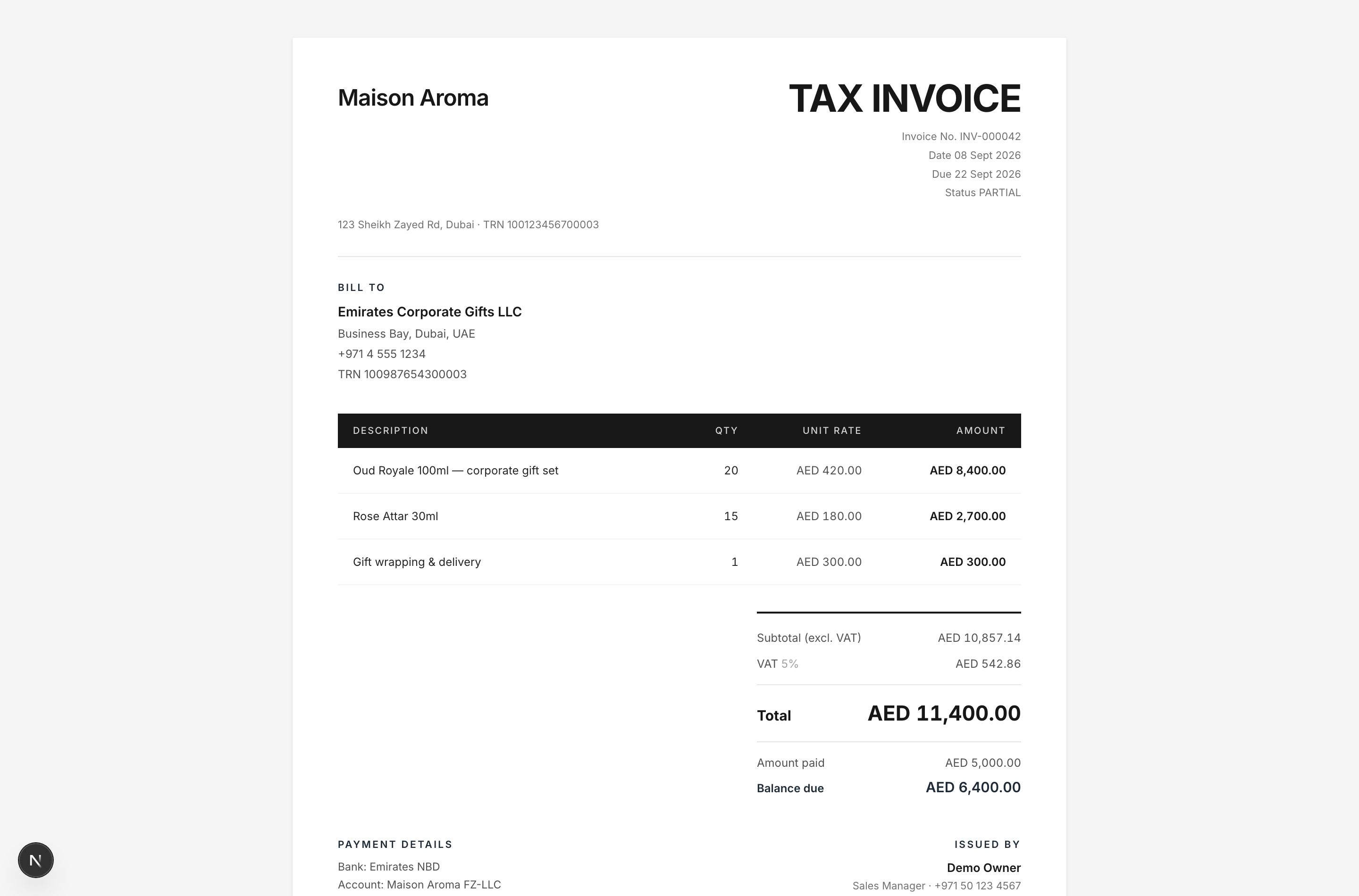 B2B Invoicing in Kyndle